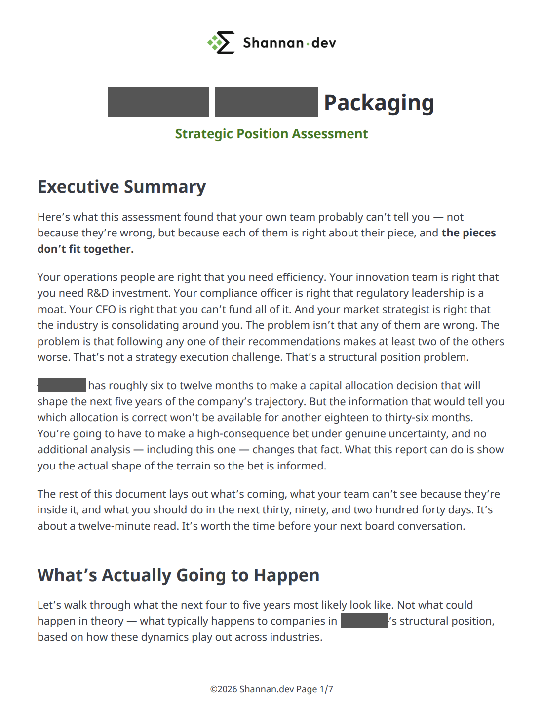Core Company Report